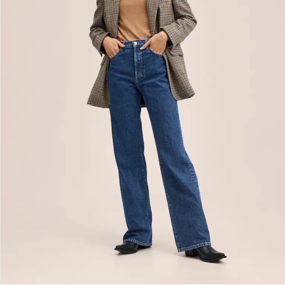 NWT Mango High Waisted Straight Jean